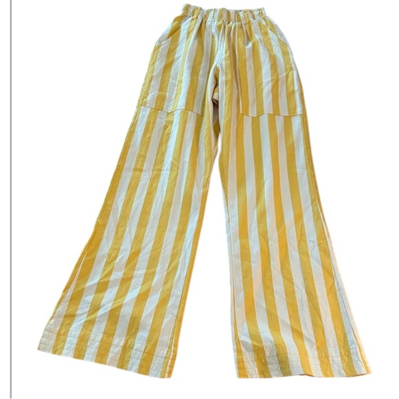 Big Bud Press Pants - Big Bud Press action, pants Yellow and White Striped Pants XXS